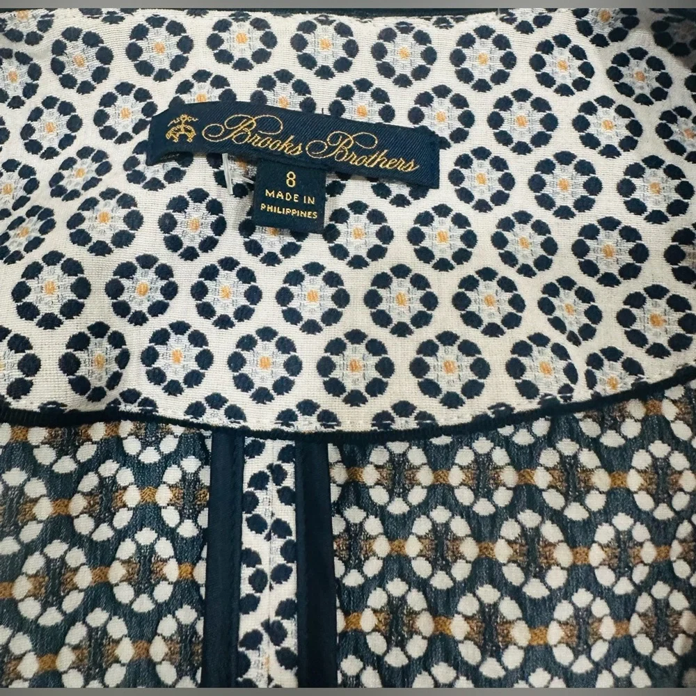 Brooks Brothers Floral Jacquard Cropped Jacket Size‎ 8 - Picture 8 of 15